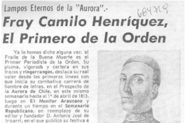 Fray Camilo Henríquez, el primero de la orde