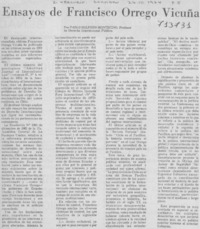 Ensayos de Francisco Orrego Vicuña