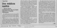 Dos médicos sueltos