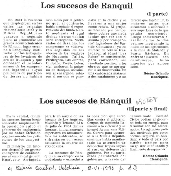 Los sucesos de Ránquil