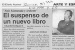 El suspenso de un nuevo libro  [artículo] Eduardo Henríquez O.