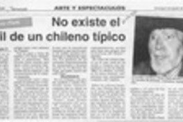 No existe el perfil de un chileno típico  [artículo] Eduardo Henríquez O.