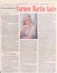 Recordando a Carmen Martín Gaite