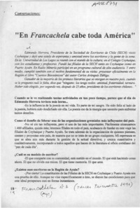 "En Francachela cabe toda América"  [artículo].
