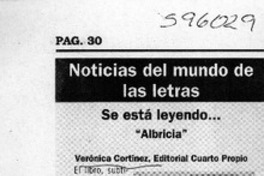 Noticias del mundo de las letras  [artículo] Manuel Herrera