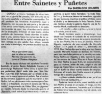 Entre sainetes y puñetes