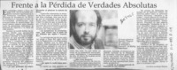 Frente a la pérdida de verdades absolutas  [artículo] Carolina Andonie Dracos.