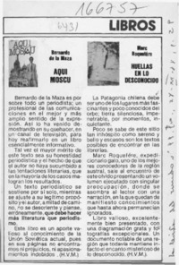 Aquí, Moscú  [artículo] H. V. M.
