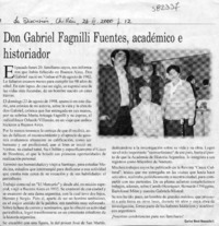 Don Gabriel Fagnilli Fuentes, académico e investigador  [artículo] Carlos René Ibacache I.