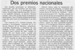 Dos premios nacionales