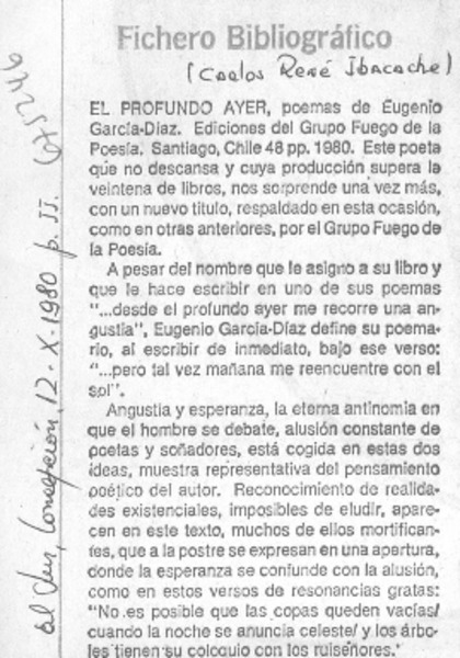 El profundo ayer