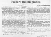Fichero bibliográfico  [artículo] Carlos René Ibacache.