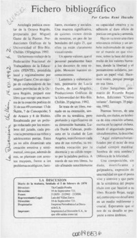 Fichero bibliográfico  [artículo] Carlos René Inbacache.