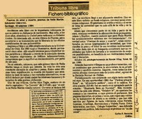 Fichero bibliográfico  [artículo] Carlos R. Ibacache.