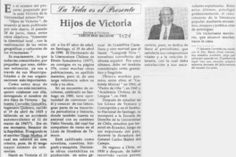 Hijos de Victoria  [artículo] Carlos René Ibacache.
