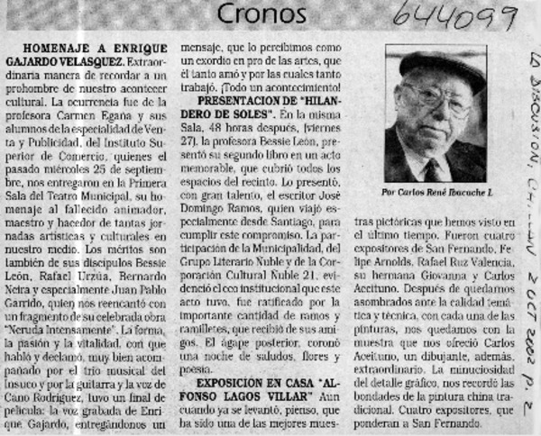 Homenaje a Enrique Gajardo Velásquez