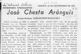 José Chesta Aránguiz  [artículo] Carlos René Ibacache.