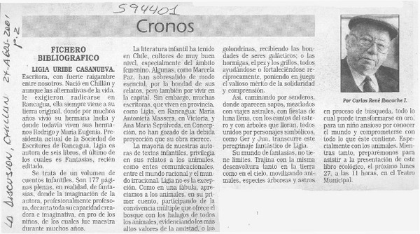 Ligia Uribe Casanueva  [artículo] Carlos René Ibacache I.