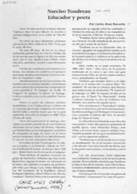 Narciso Tondreau educador y poeta  [artículo] Carlos René Ibacache.