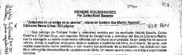 "Anécdotas de un amigo en su camino"