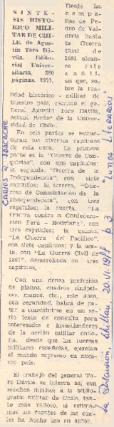 Síntesis histórico militar de Chile