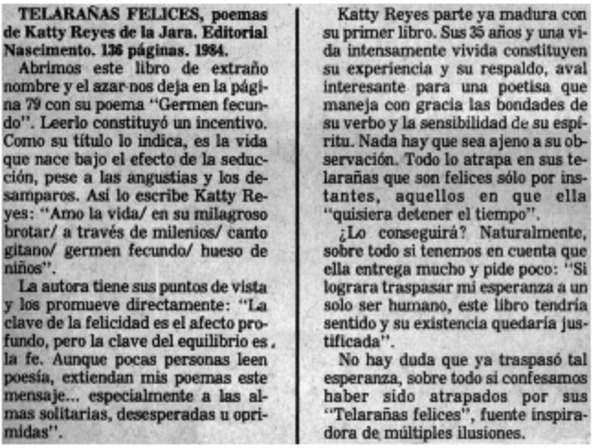 Telarañas felices