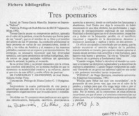 Tres poemarios  [artículo] Carlos René Ibacache.