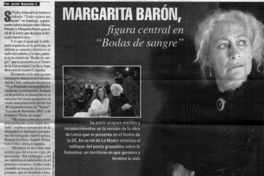 Margarita Barón, figura central en "Bodas de sangre"