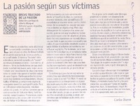 La pasión según sus víctimas  [artículo] Carlos Iturra.