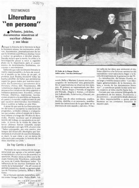 Literatura "en persona"