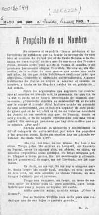 A propósito de un nombre  [artículo] E. J.