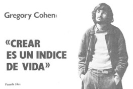 Crear es un indice de vida"