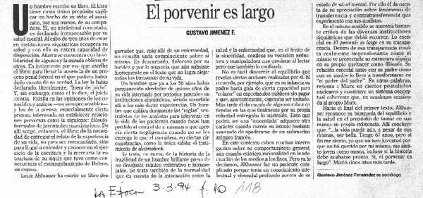 El porvenir es largo