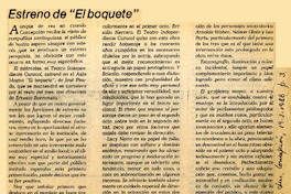 Estreno de "El boquete"  [artículo] Justus.