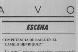 Competencia de baile en el "Camilo Henríquez"  [artículo] Anita Klesky.