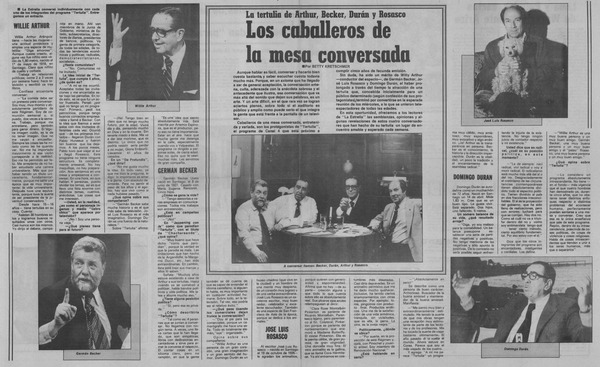 Los caballeros de la mesa conversada