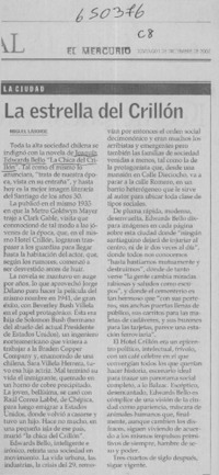 La estrella del Crillón  [artículo] Miguel Laborde