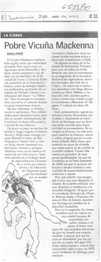 Pobre Vicuña Mackenna
