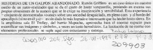 "Historias de un galpón abandonado"