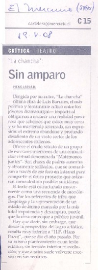 Sin amparo  [artículo] Pedro Labra H.