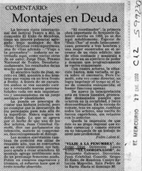 Montajes en deuda  [artículo] Pedro Labra H.
