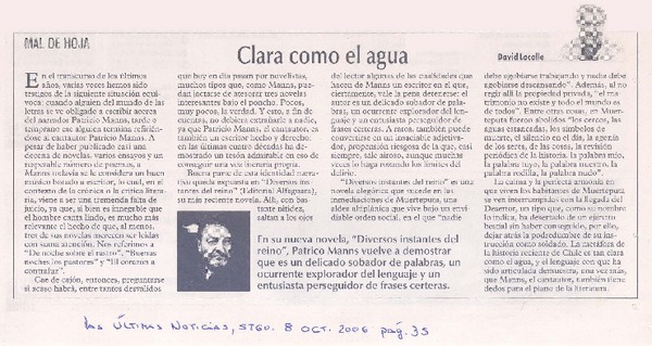 Clara como el agua