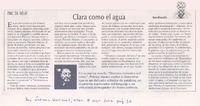 Clara como el agua