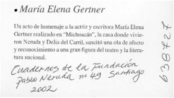 María Elena Gertner  [artículo] LAM