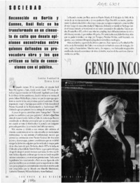 Genio incomprendido  [artículo] Laura Landaeta [y] Sonia Lira.