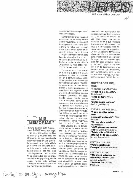 "Mis memorias"
