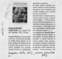Simples placeres  [artículo] Isabel Larraín D.