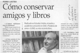 Cómo conservar amigos y libros  [artículo]