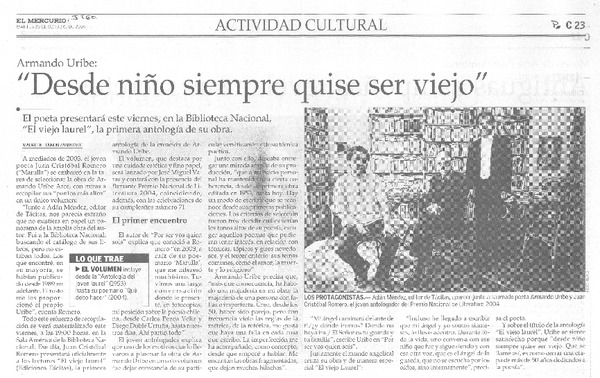 "Desde niño siempre quise ser viejo"
