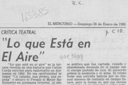 "Lo que está en el aire"
